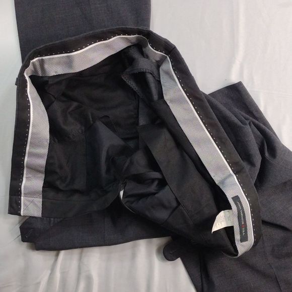 John Varvatos Wool Dark Gray Slacks - Picture 12 of 12